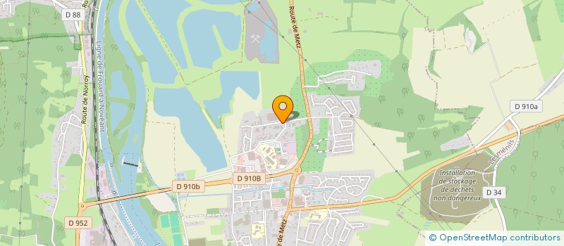 localisation de l'entreprise S.N.P.B.I.  PONT-A-MOUSSON