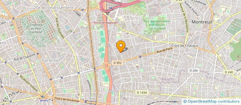 localisation de l'entreprise S.N.T. à BAGNOLET