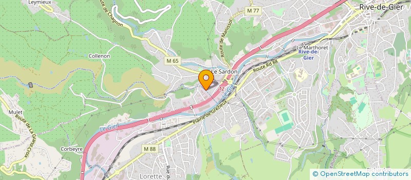 localisation de l'entreprise S. N. T. E.  GENILAC