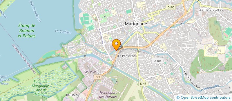 localisation de l'entreprise S.N.T.T. à MARIGNANE