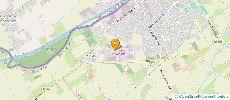 localisation de l'entreprise S N V à COMINES