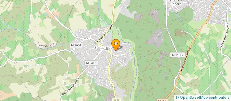 localisation de l'entreprise S'NI à SUSSARGUES