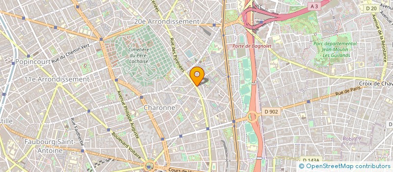 localisation de l'entreprise S.O.  PARIS