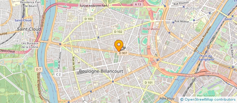localisation de l'entreprise S.O.J. ENCHERES  BOULOGNE-BILLANCOURT