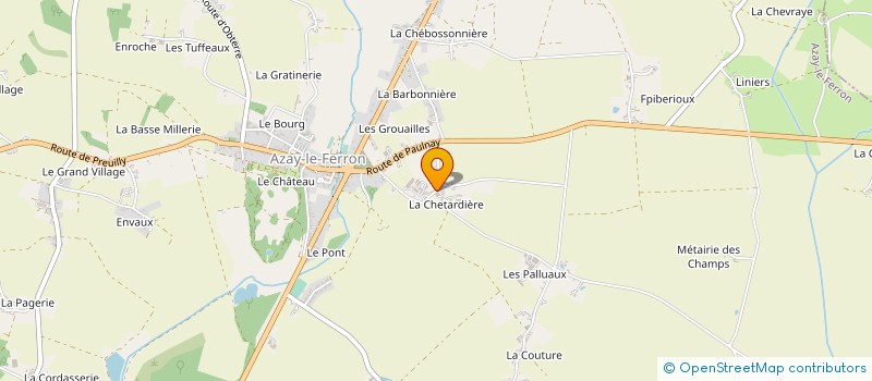 localisation de l'entreprise S O M E G A à AZAY-LE-FERRON