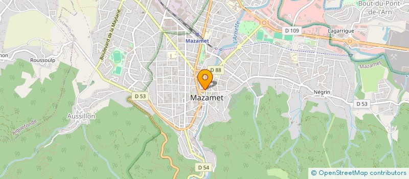 localisation de l'entreprise S.O.MAZAMET AUSSILLON  MAZAMET