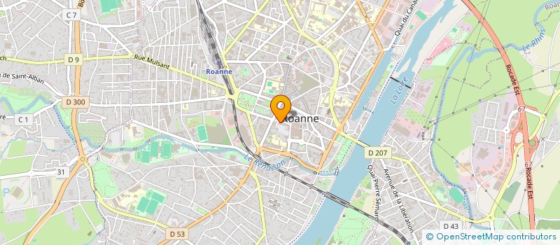 localisation de l'entreprise S.O.S. AMITIE REGION DE ROANNE  ROANNE