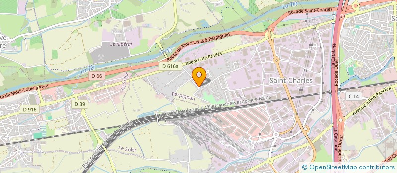 localisation de l'entreprise S.O.S. C.T.  PERPIGNAN