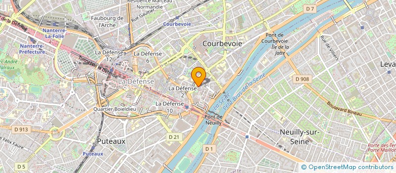 localisation de l'entreprise S.O.S.FORMALITES à COURBEVOIE