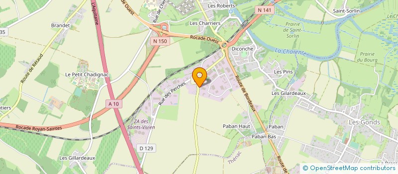 localisation de l'entreprise S.O.S. OXYGENE GRAND OUEST  SAINT-GEORGES-DES-COTEAUX