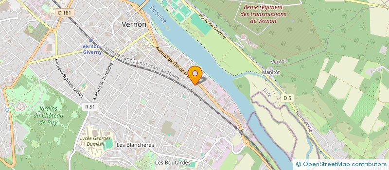 localisation de l'entreprise S.O.S. PAPA NORMANDIE  VERNON