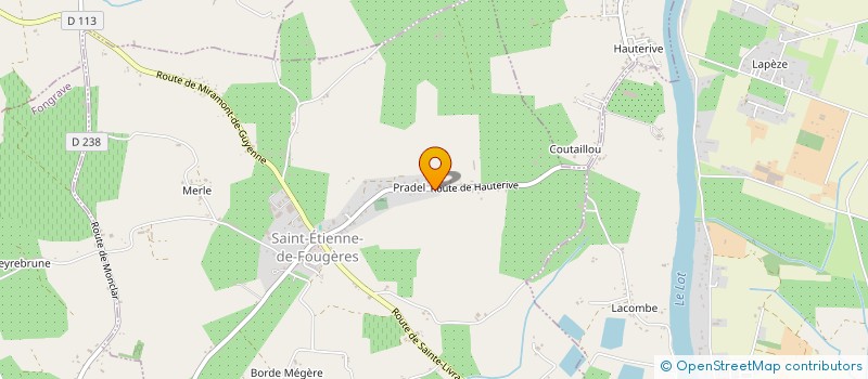 localisation de l'entreprise S.O.S. VICTIMES DE LA ROUTE 47  PINEL-HAUTERIVE