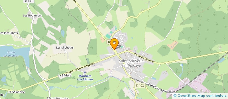 localisation de l'entreprise S.P.A.G.  SAINT-SAUVEUR-EN-PUISAYE