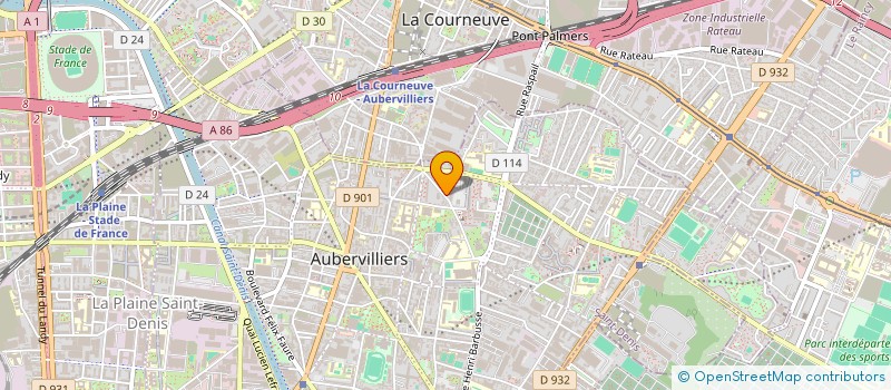 localisation de l'entreprise S.P.B. à AUBERVILLIERS