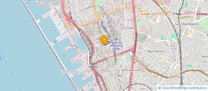 localisation de l'entreprise S.P.B à MARSEILLE