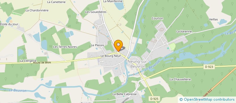 localisation de l'entreprise S.P.B. SOC PEINTURE BLESOISE  NEUNG-SUR-BEUVRON