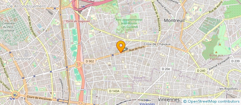 localisation de l'entreprise S.P.E à MONTREUIL