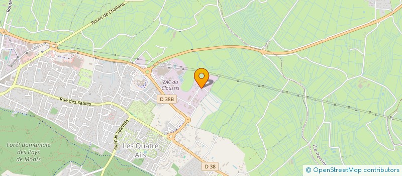 localisation de l'entreprise S.P.E.E.C.  SAINT-JEAN-DE-MONTS