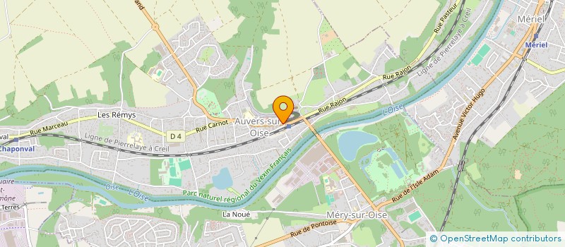 localisation de l'entreprise S.P.F.P.L. BBC  AUVERS-SUR-OISE