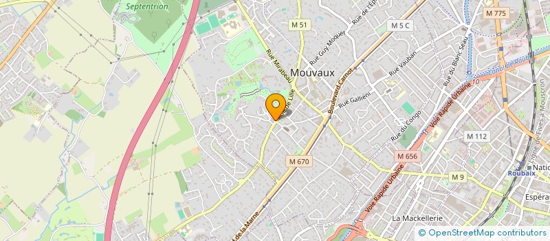 localisation de l'entreprise S.P.F.P.L CLAIRE VINCENT  MOUVAUX