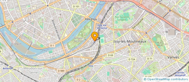 localisation de l'entreprise S.P.F.P.L. FINANCIERE BOUALI SOCIETE DE PARTICIPATIONS FINANCIERES DE PROFESSION LIBERALE DE PHARMACIENS D'OFFICINE à ISSY-LES-MOULINEAUX