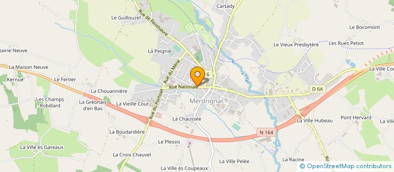 localisation de l'entreprise S.P.F.P.L. KERDONCUFF INVEST  MERDRIGNAC