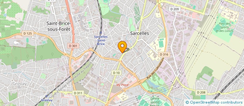 localisation de l'entreprise S.P.F.P.L KT PHARMA  SARCELLES