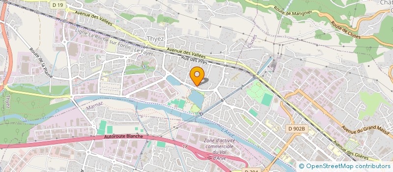 localisation de l'entreprise S.P.F.P.L. VERCUEIL  THYEZ