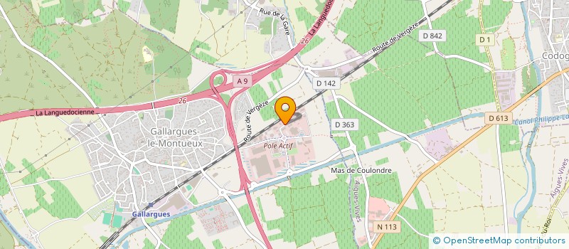 localisation de l'entreprise S.P.G. à GALLARGUES-LE-MONTUEUX