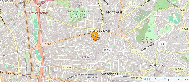 localisation de l'entreprise S.P.G à MONTREUIL