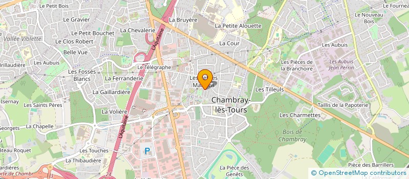 localisation de l'entreprise S P IMMO  CHAMBRAY-LES-TOURS