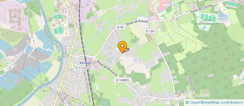 localisation de l'entreprise S.P.L.G. CONSULTING.  ARNAGE