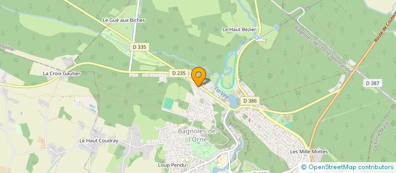 localisation de l'entreprise S.P. MENUISERIE à BAGNOLES-DE-L'ORNE-NORMANDIE