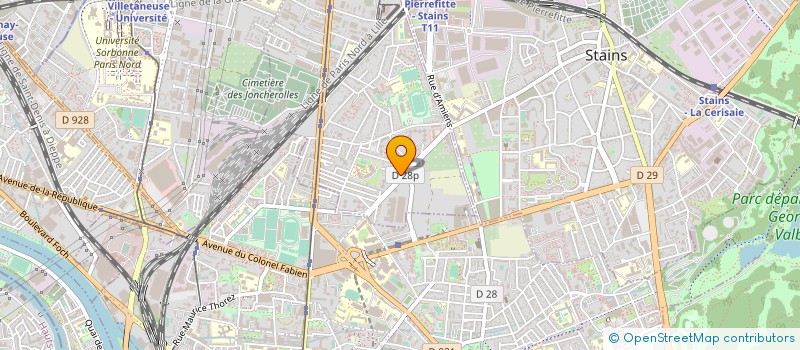 localisation de l'entreprise S.P.R BATIMENT à PIERREFITTE-SUR-SEINE