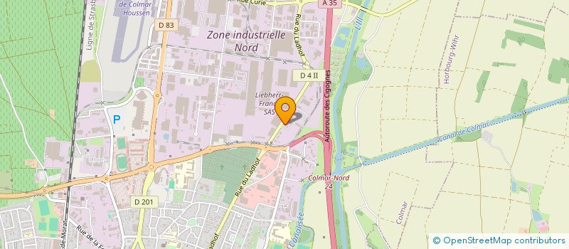 localisation de l'entreprise S.P.S.T CENTRE ALSACE  COLMAR