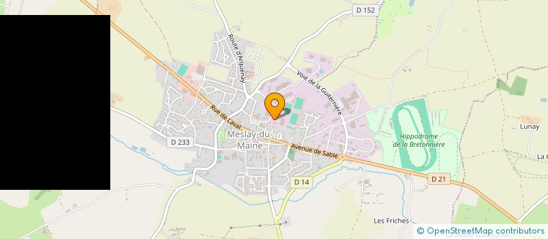 localisation de l'entreprise S. PESCHE à MESLAY-DU-MAINE