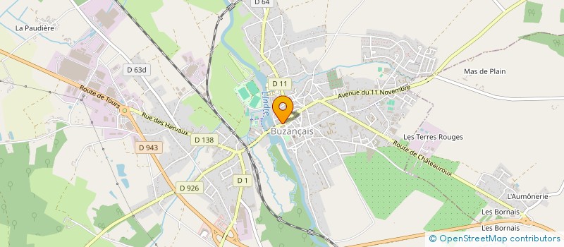 localisation de l'entreprise S-PROELECC à BUZANCAIS