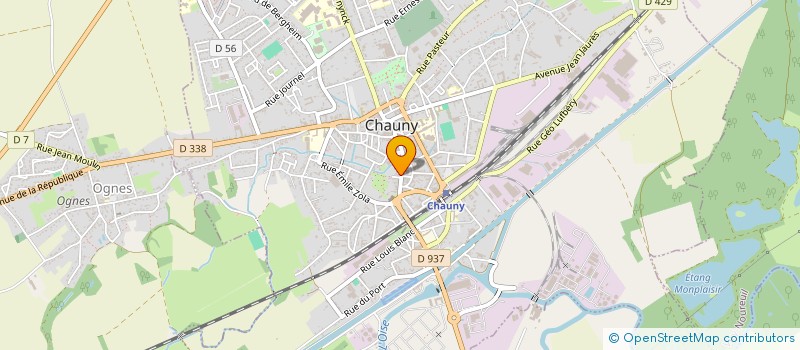 localisation de l'entreprise S.Q.Y.G. à CHAUNY