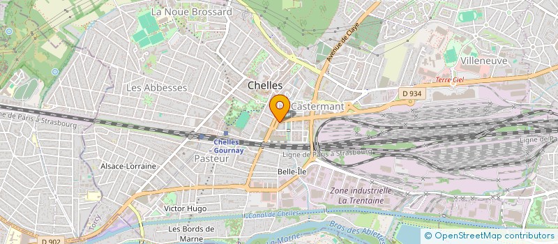 localisation de l'entreprise S.R.B.  CHELLES