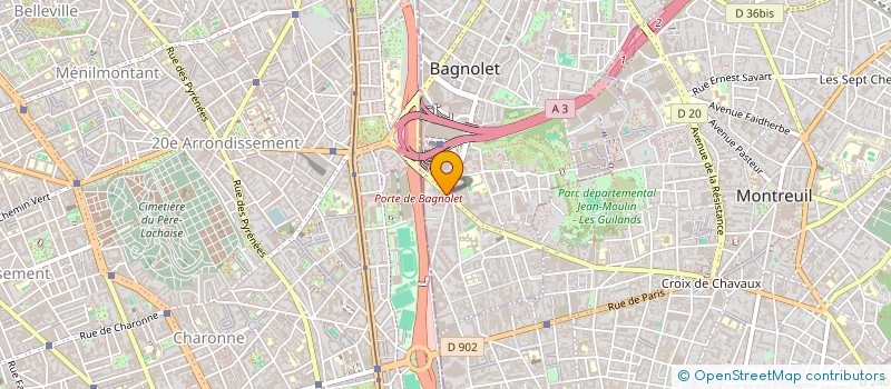 localisation de l'entreprise S.R.B.G. à BAGNOLET
