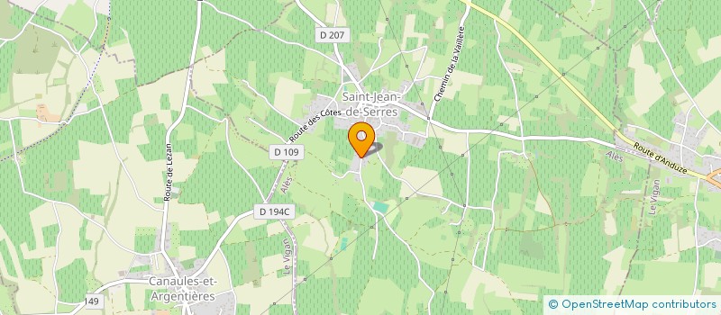 localisation de l'entreprise S.R.B. RENOV  SAINT-JEAN-DE-SERRES