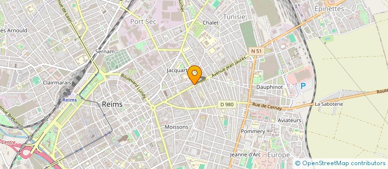 localisation de l'entreprise S.R.C.  REIMS