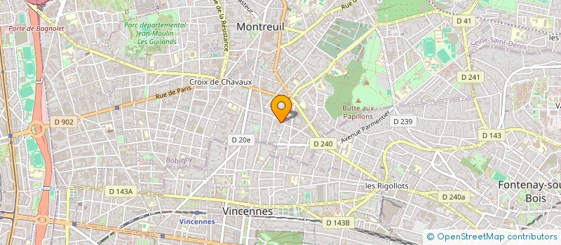 localisation de l'entreprise S.R.D  MONTREUIL