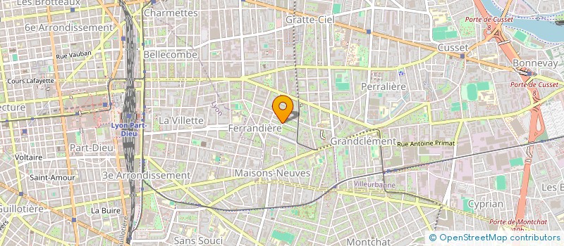 localisation de l'entreprise S.R.D.  VILLEURBANNE