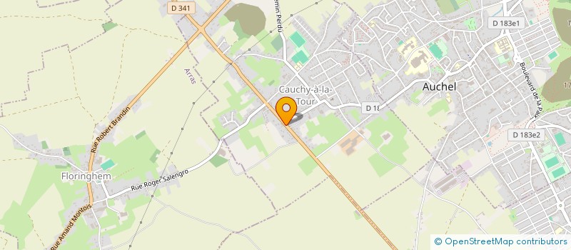 localisation de l'entreprise S.R.E.L.  CAUCHY-A-LA-TOUR