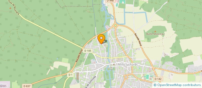 localisation de l'entreprise S.R.E.L.G.  MILLY-LA-FORET