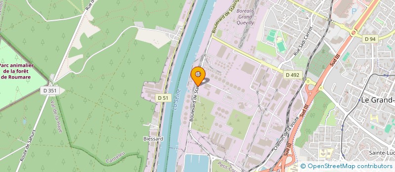 localisation de l'entreprise S R E V I  LE GRAND-QUEVILLY