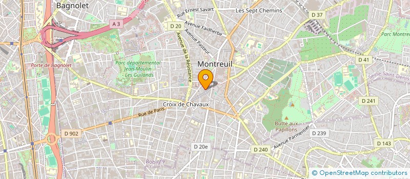localisation de l'entreprise S.R.F. à MONTREUIL