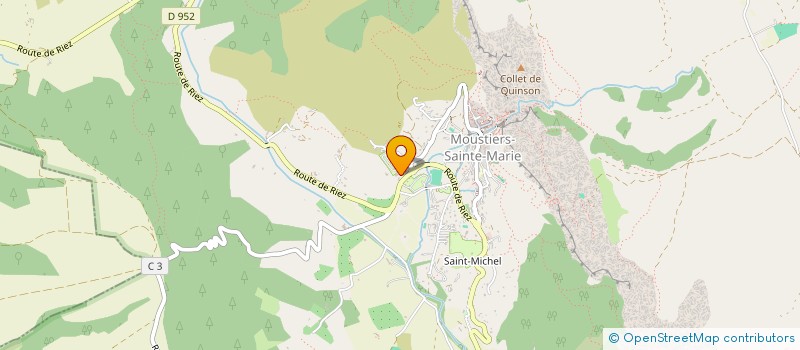 localisation de l'entreprise S R G M à MOUSTIERS-SAINTE-MARIE