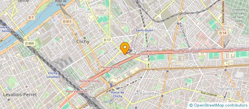 localisation de l'entreprise S R H à CLICHY